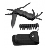 Canivete Alicate Tático Multifuncional 5 em 1 + Kit 9 Bits WSOM Outdoor